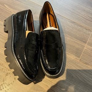 Brand New Franco Sarto chunky patent loafers 6.5